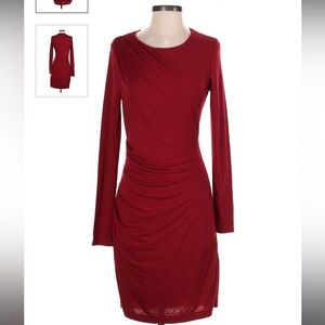 banana republic red bodycon sweater dress XS